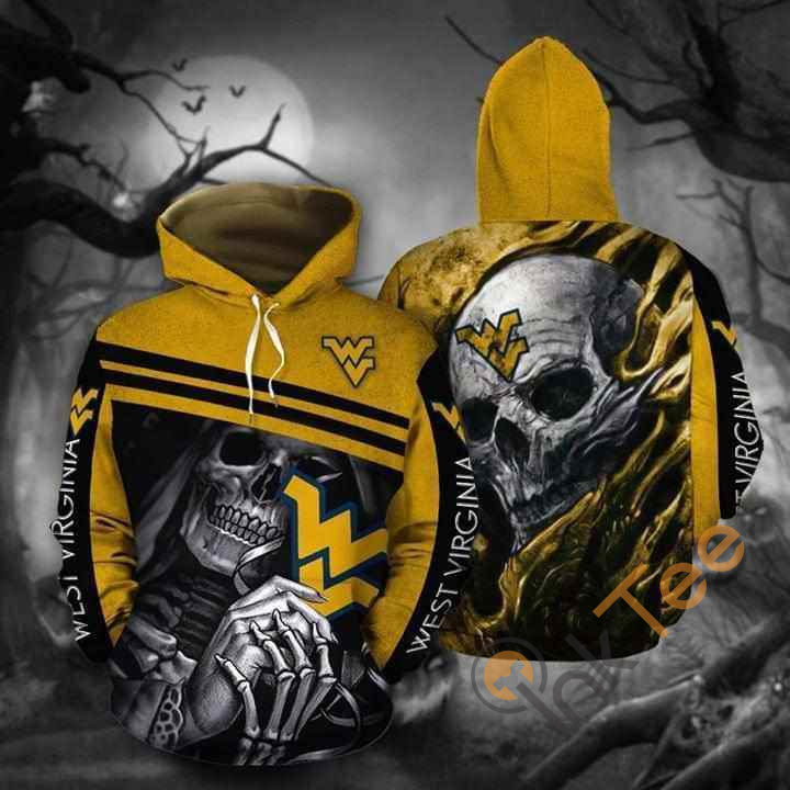 Skull West Virginia Mountaineers Hoodie 3d