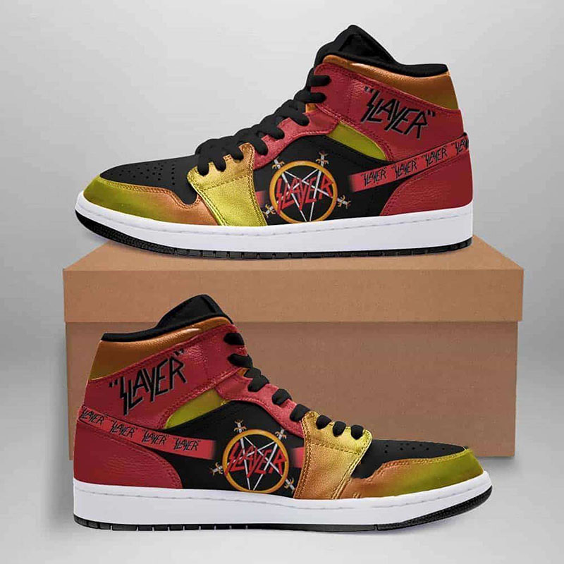 Slayer Band Metal Printed Music Air Jordan Shoes