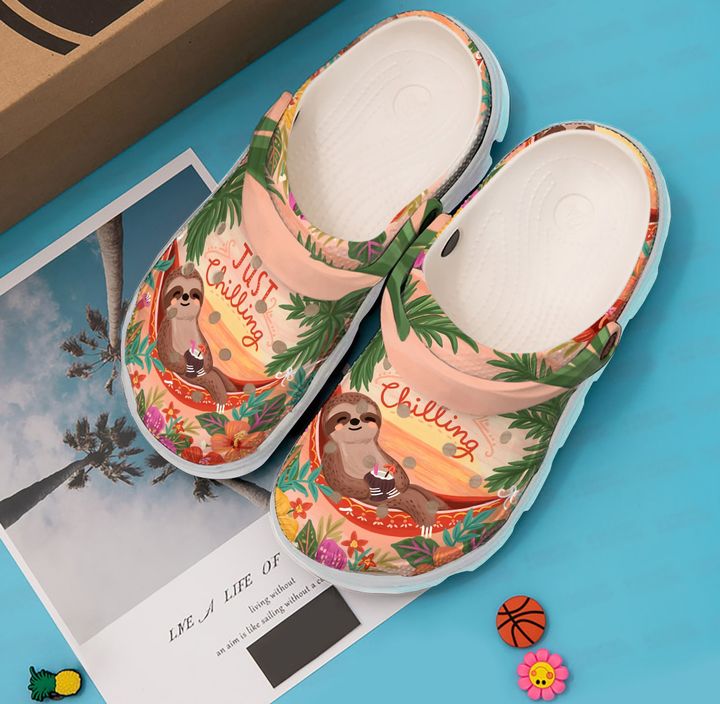 Sloth Just Chilling Crocs Clog Shoes