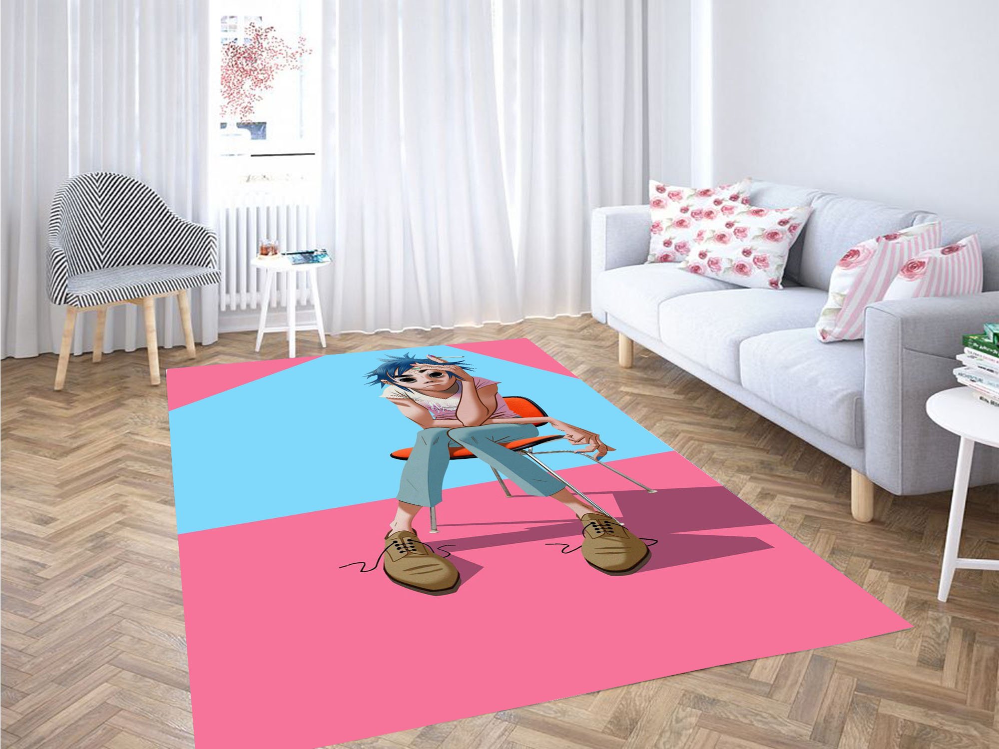 Smoking Gorillaz Band Carpet Rug
