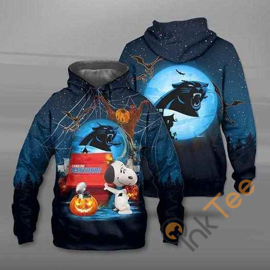 Snoopy Carolina Panthers Pumpkin Halloween Hoodie 3d