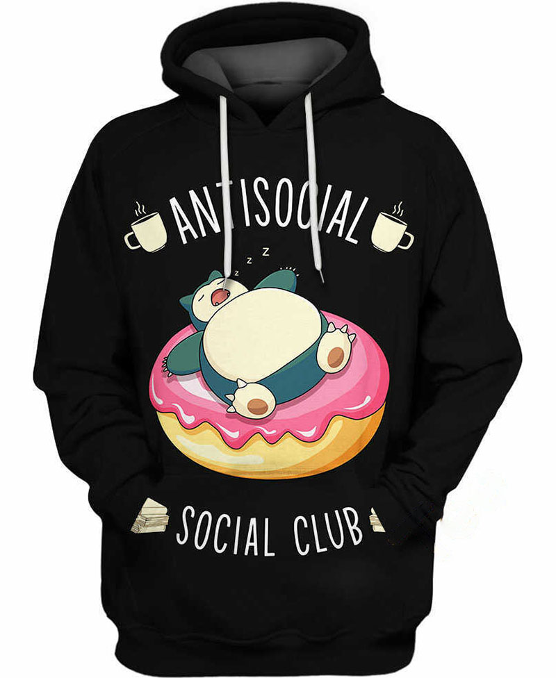 Snorlax Sleep Social Club Hoodie 3D