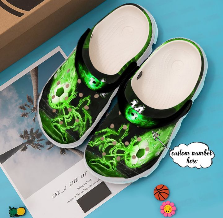 Soccer Personalized Glowing Crocs Clog Shoes