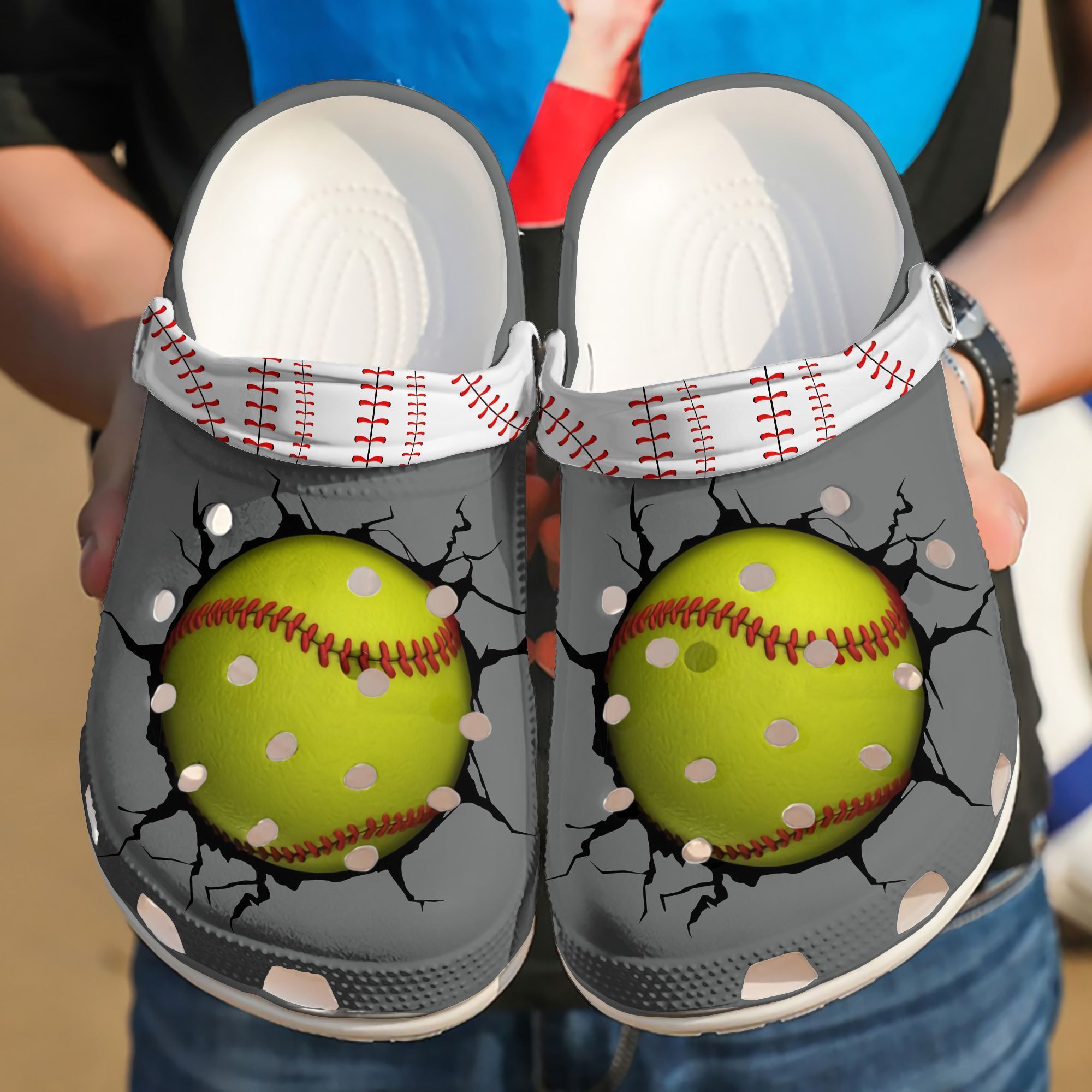 Softball Breaking Crocs Clog Shoes