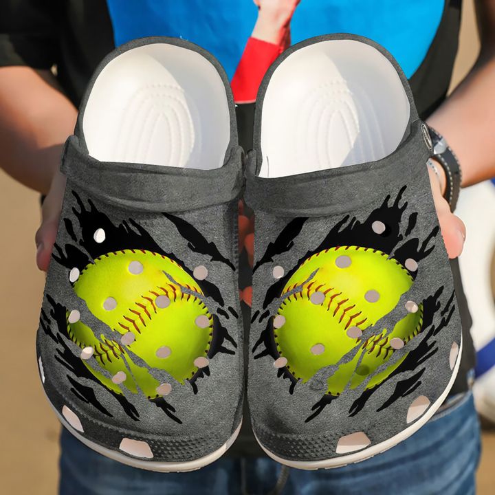 Softball Greetings Crocs Clog Shoes