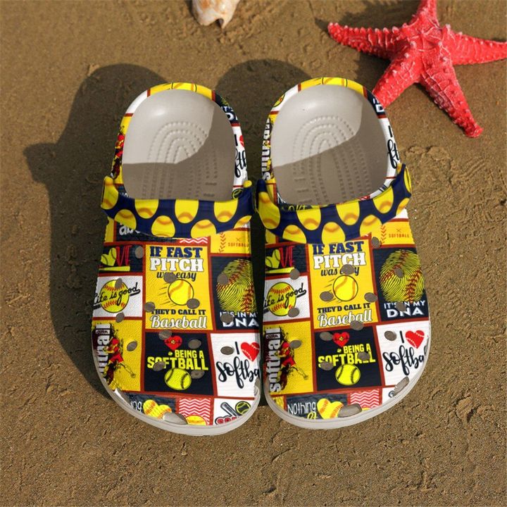 Softball I Love Crocs Clog Shoes