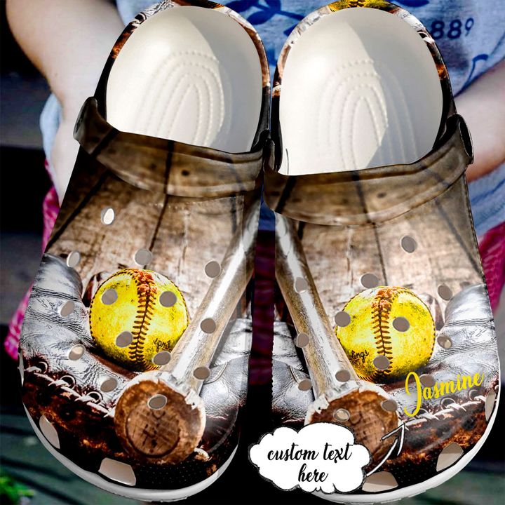 Softball Personalized Batter Crocs Clog Shoes