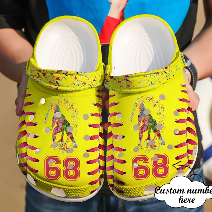 Softball Personalized Catching Crocs Clog Shoes