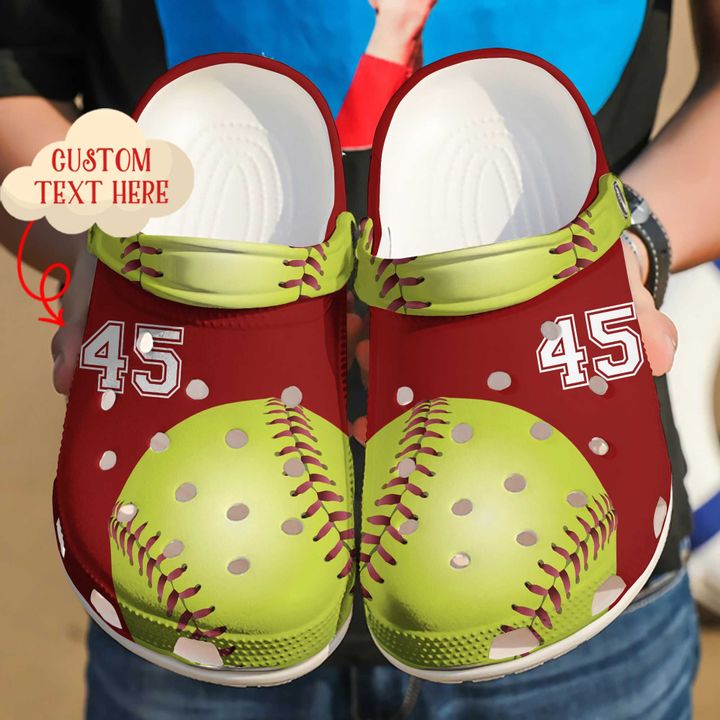 Softball Personalized Colorful V2 Crocs Clog Shoes