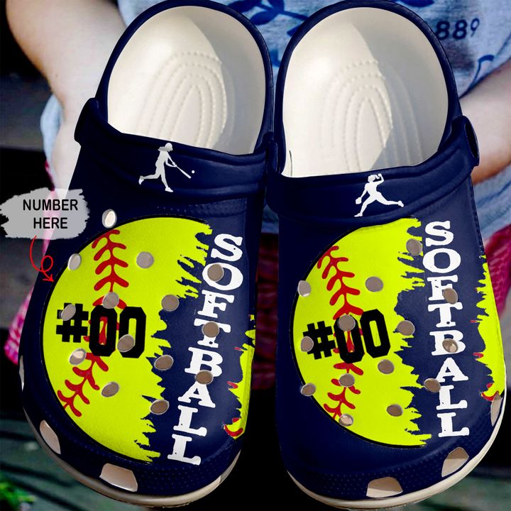 Softball Personalized Love Crocs Clog Shoes