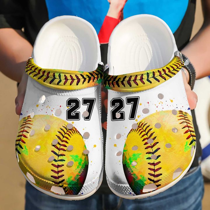 Softball Personalized Lover Crocs Clog Shoes