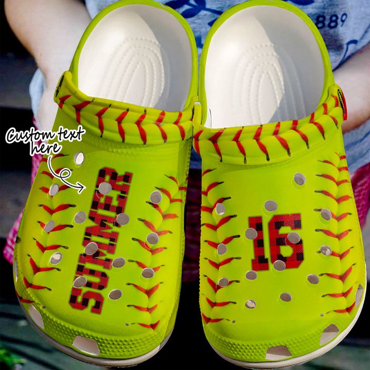Softball Personalized Lover Crocs Clog Shoes