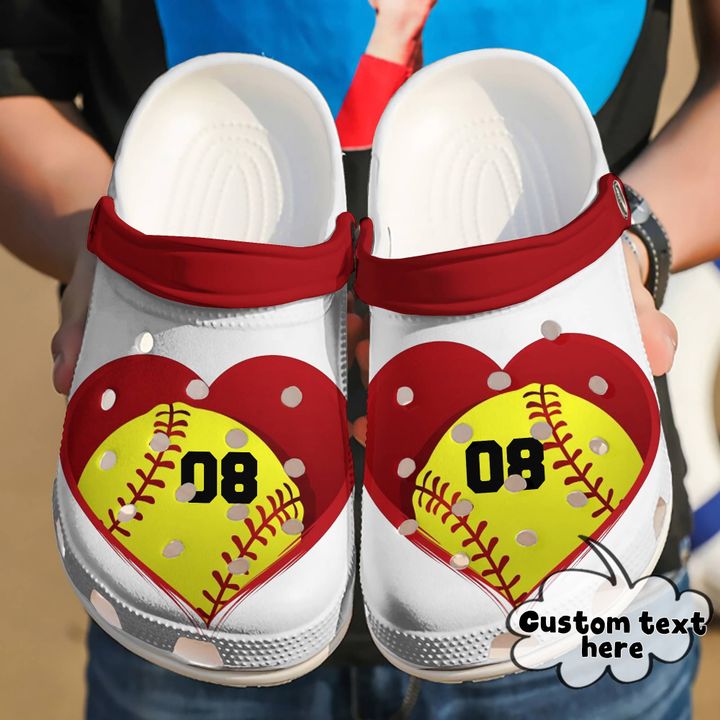 Softball Personalized Lover Crocs Clog Shoes