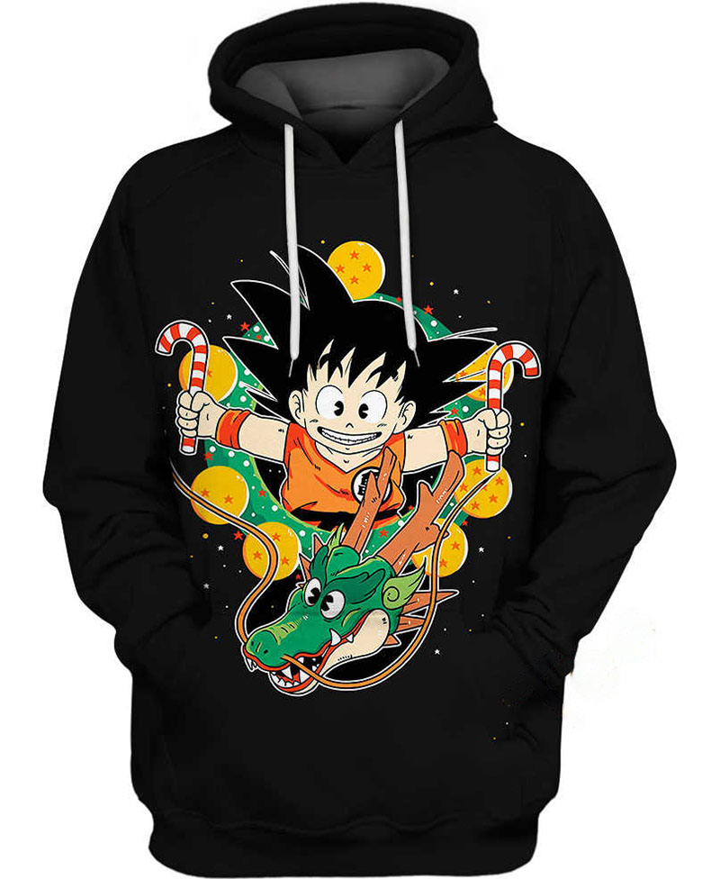 Son Goku And Shenron X Mas Hoodie 3D
