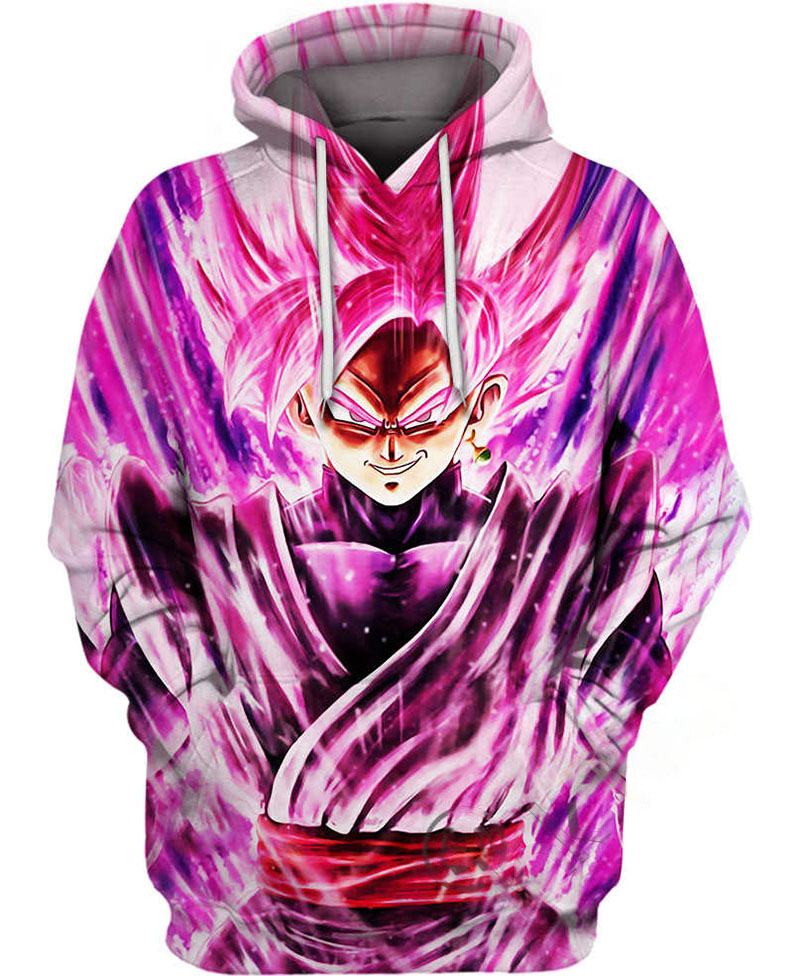 Son Goku Pink Rose Hoodie 3D
