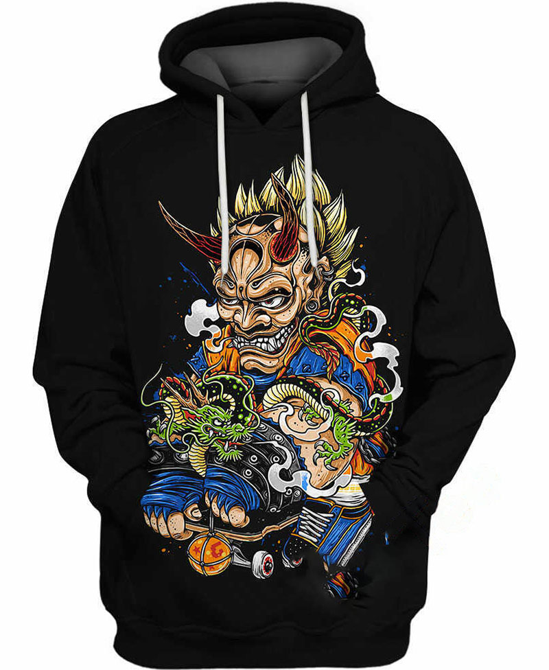 Son Goku Saiyan Tattoo Hoodie 3D