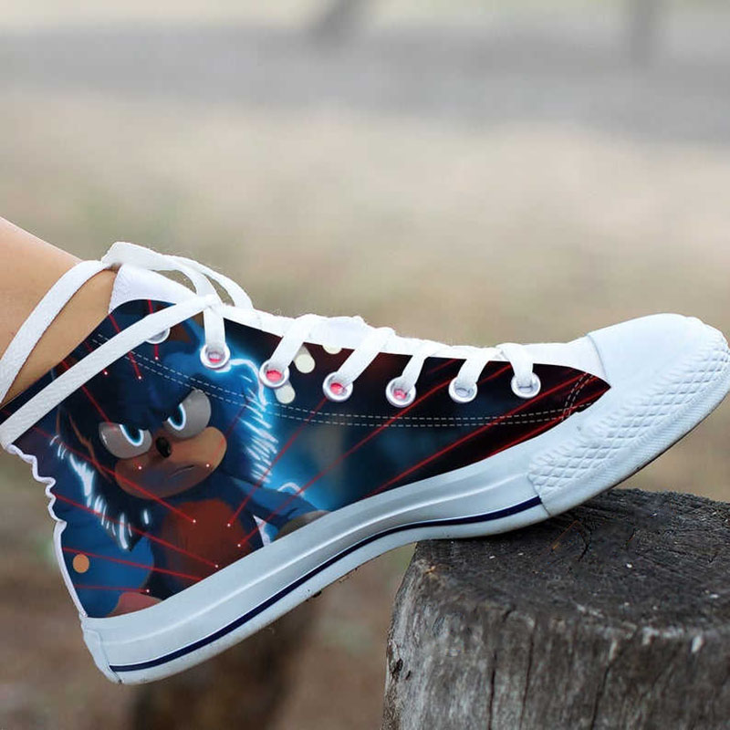 Sonic Hedgehog Custom Movie High Top Shoes
