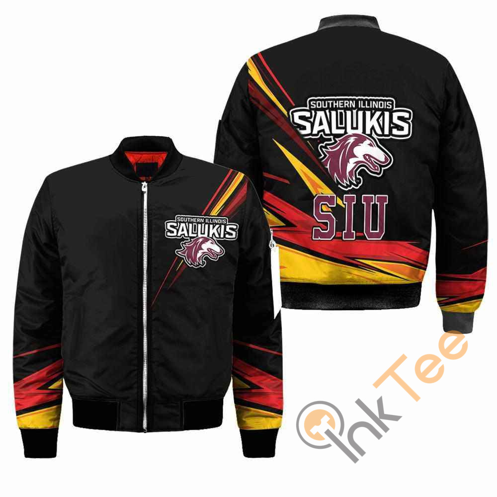 Southern Illinois Salukis NCAA Black Apparel Best Christmas Gift For Fans Bomber Jacket