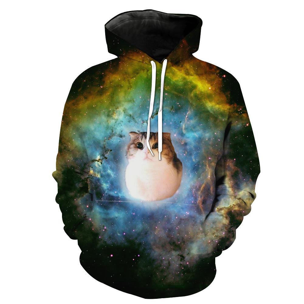 Space Cat Galaxy Cat Hoodie 3D