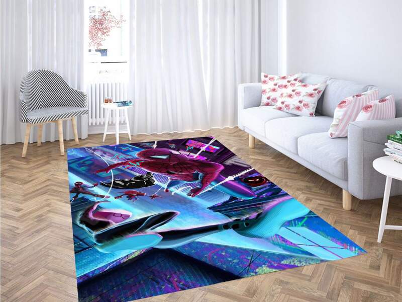 Spider Man Into The Spider Wallpaper Carpet Rug