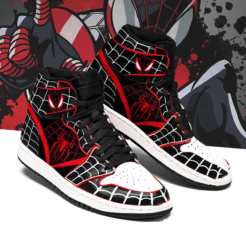 Spiderman Noir Spider-man Personalized Air Jordan Shoes