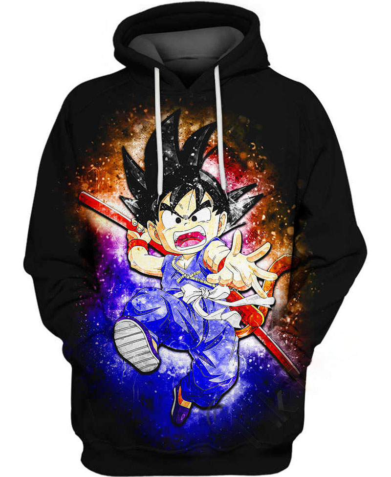 Spiky Black Hairstyle Hoodie 3D