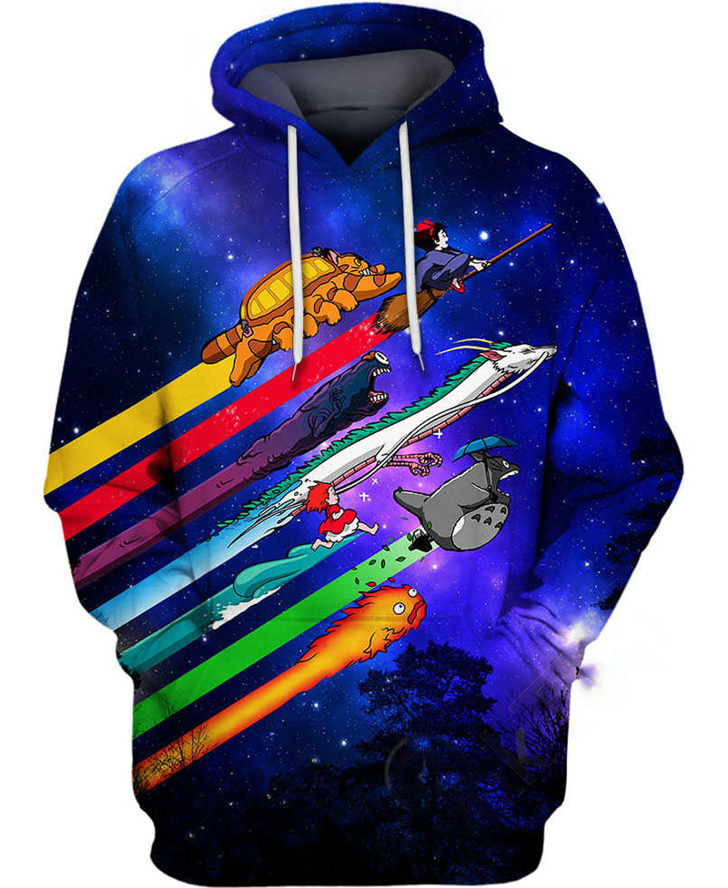 Spirited Streaks Studio Ghibli Hoodie 3D