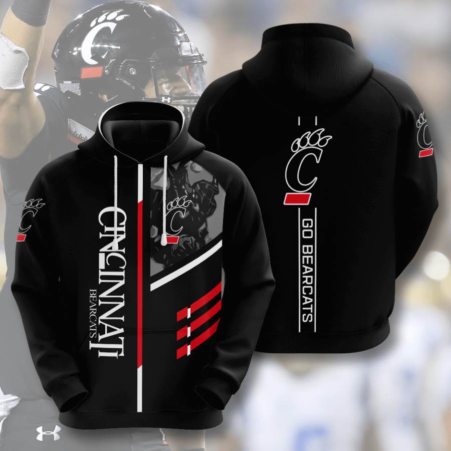 Sports American Football Ncaaf Cincinnati Bearcats Usa Hoodie 3D
