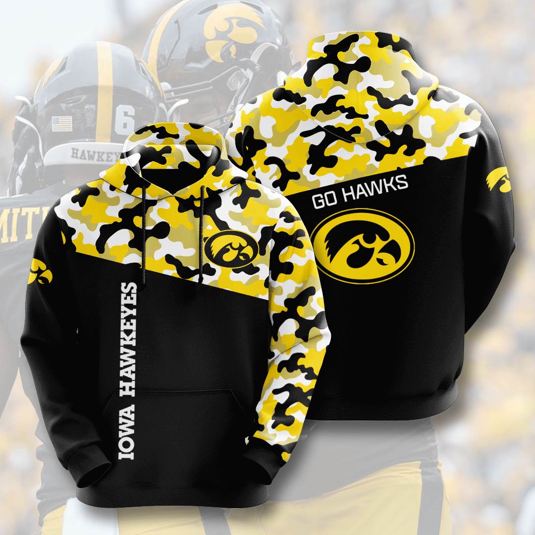 Sports American Football Ncaaf Iowa Hawkeyes Usa Hoodie 3D