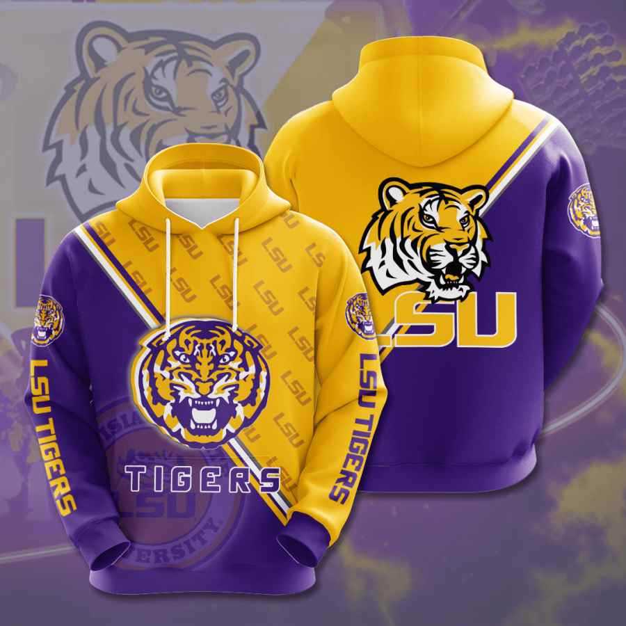 Sports American Football Ncaaf Lsu Tigers Usa Hoodie 3D