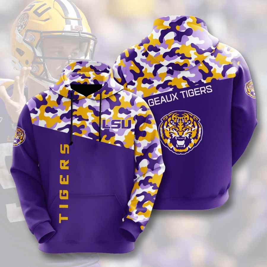 Sports American Football Ncaaf Lsu Tigers Usa Hoodie 3D