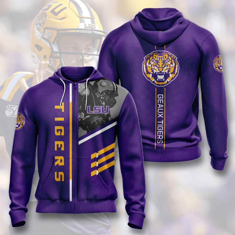 Sports American Football Ncaaf Lsu Tigers Usa Hoodie 3D