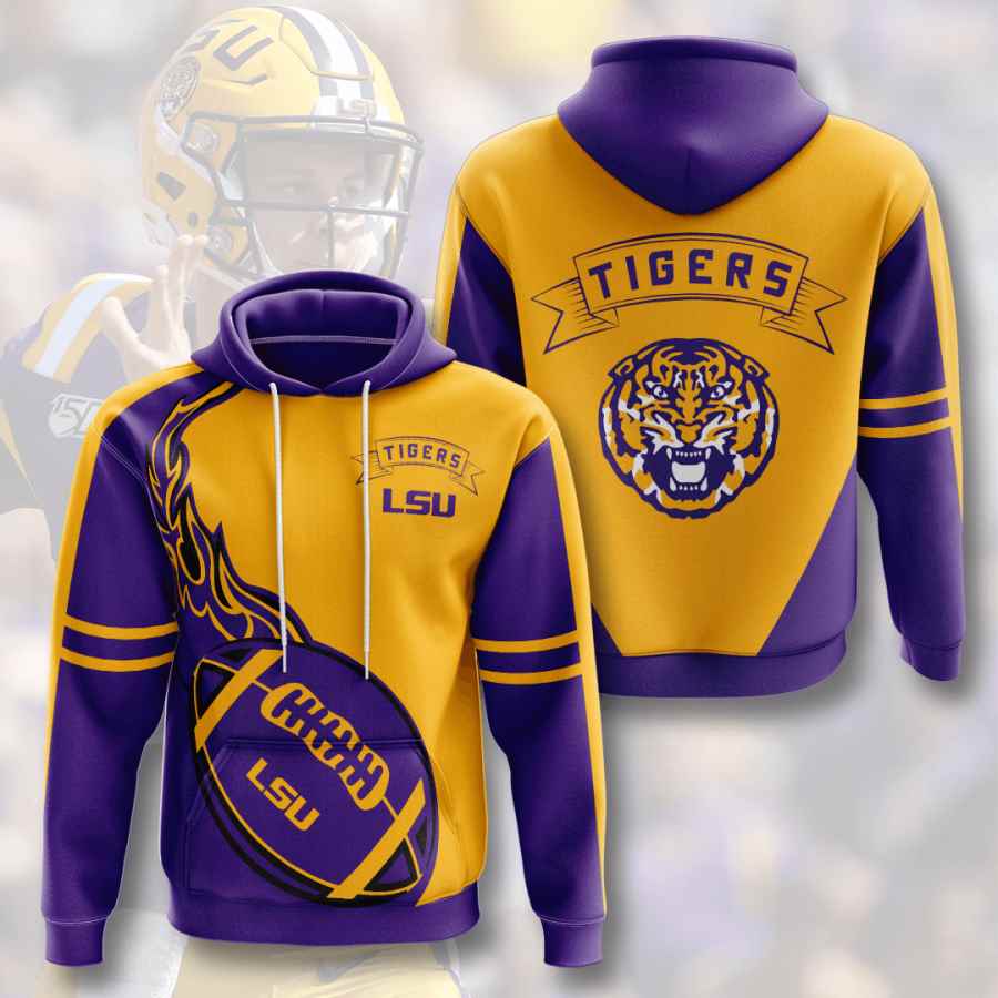 Sports American Football Ncaaf Lsu Tigers Usa Hoodie 3D