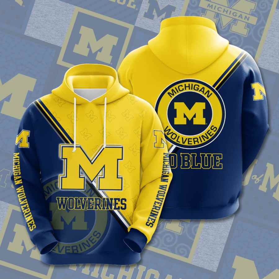 Sports American Football Ncaaf Michigan Wolverines Usa Hoodie 3D