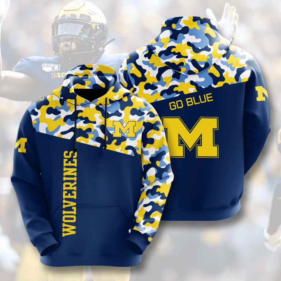 Sports American Football Ncaaf Michigan Wolverines Usa Hoodie 3D