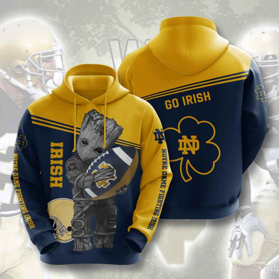 Sports American Football Ncaaf Notre Dame Fighting Irish Usa Hoodie 3D