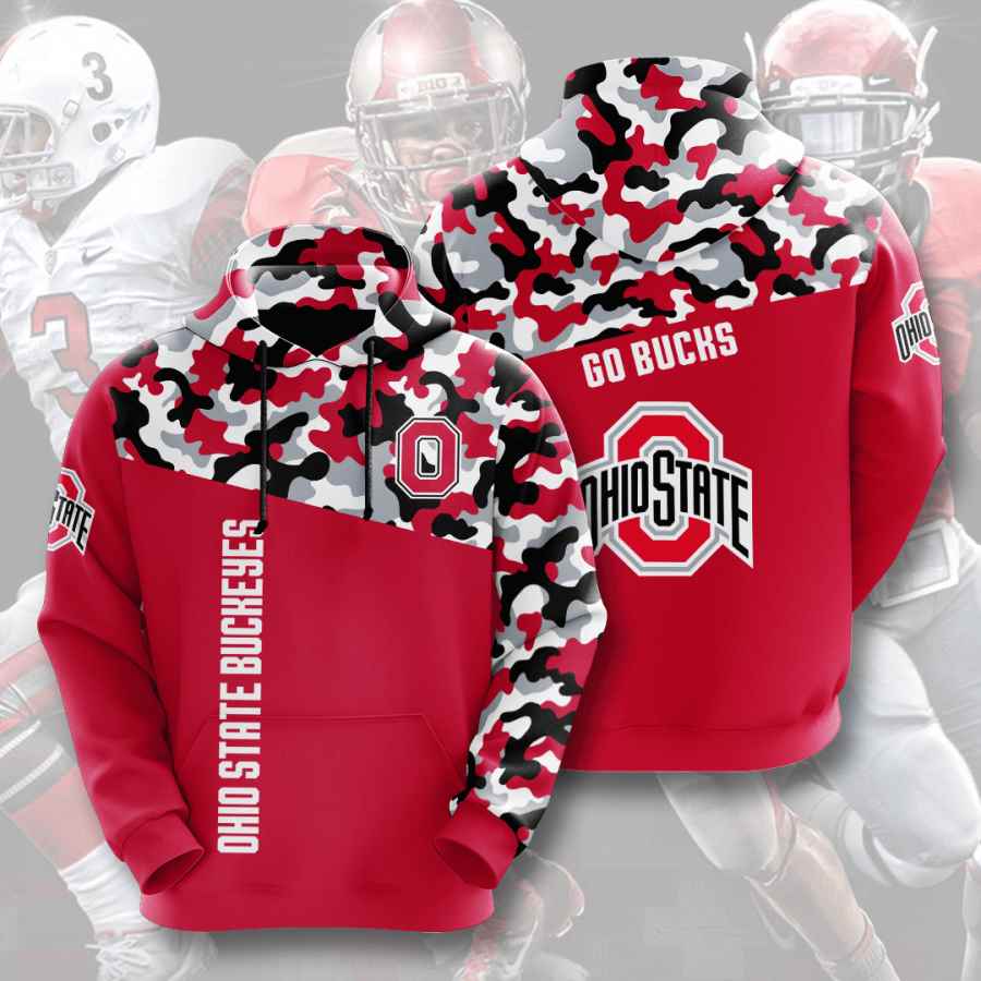 Sports American Football Ncaaf Ohio State Buckeyes Usa Hoodie 3D