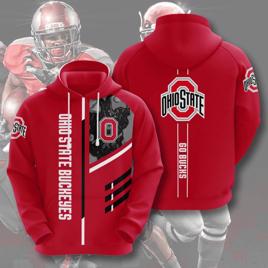 Sports American Football Ncaaf Ohio State Buckeyes Usa Hoodie 3D