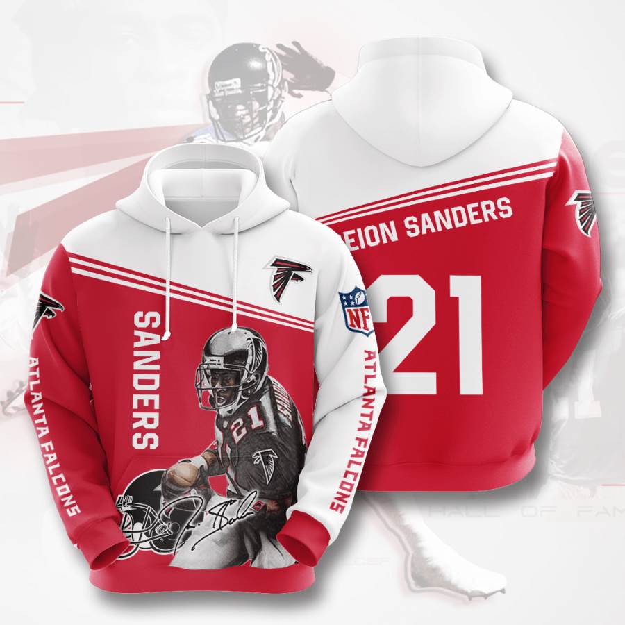 Sports American Football Nfl Atlanta Falcons Deion Sanders Usa Hoodie 3D