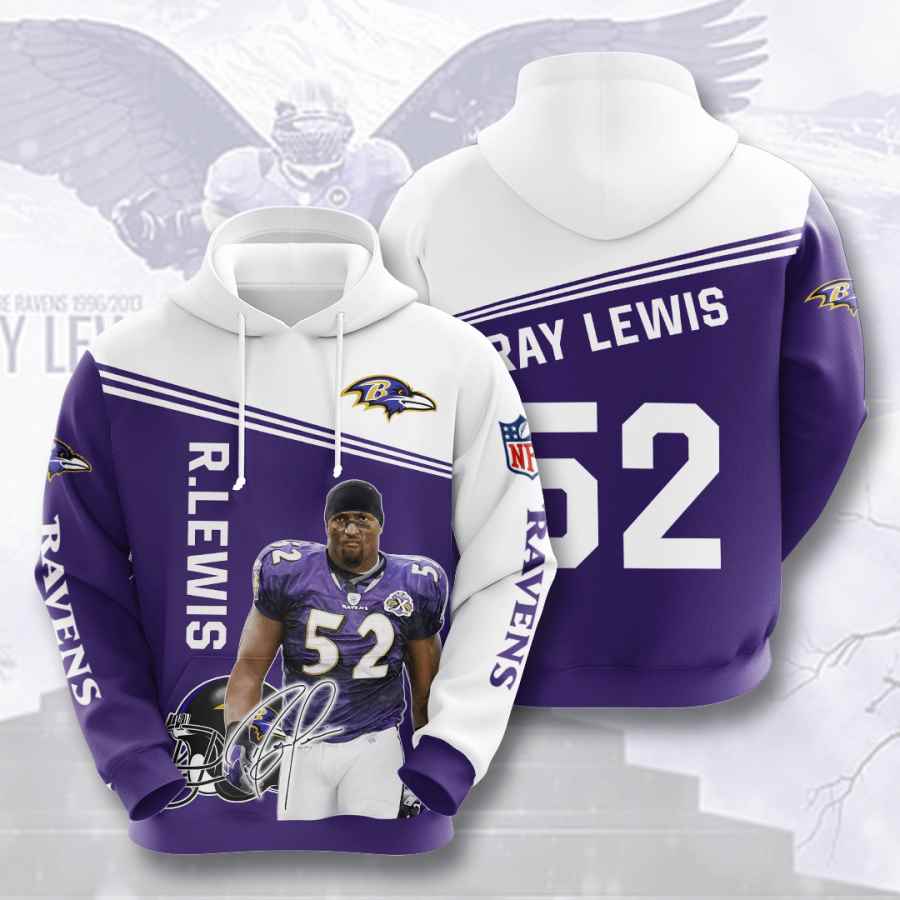Sports American Football Nfl Baltimore Ravens Ray Lewis Usa Hoodie 3D