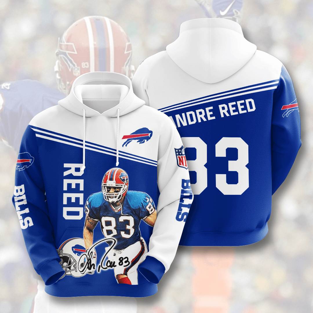 Sports American Football Nfl Buffalo Bills Andre Reed Usa Hoodie 3D