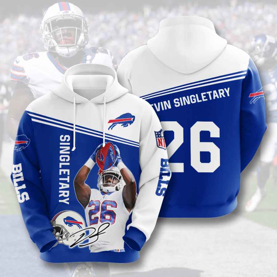 Sports American Football Nfl Buffalo Bills Devin Singletary Usa Hoodie 3D