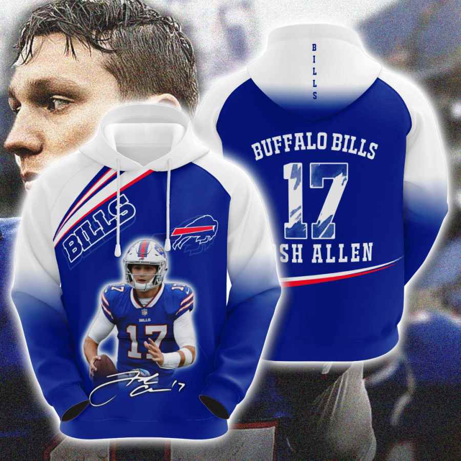 Sports American Football Nfl Buffalo Bills Josh Allen Usa Hoodie 3D