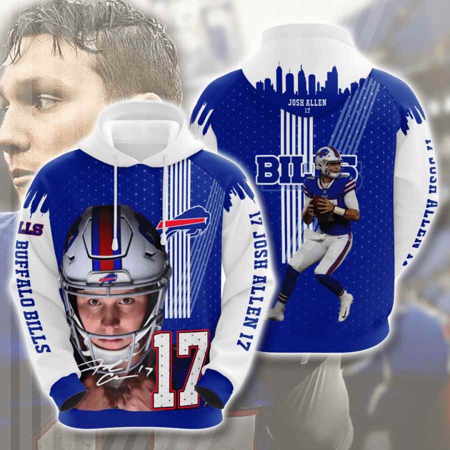 Sports American Football Nfl Buffalo Bills Josh Allen Usa Hoodie 3D