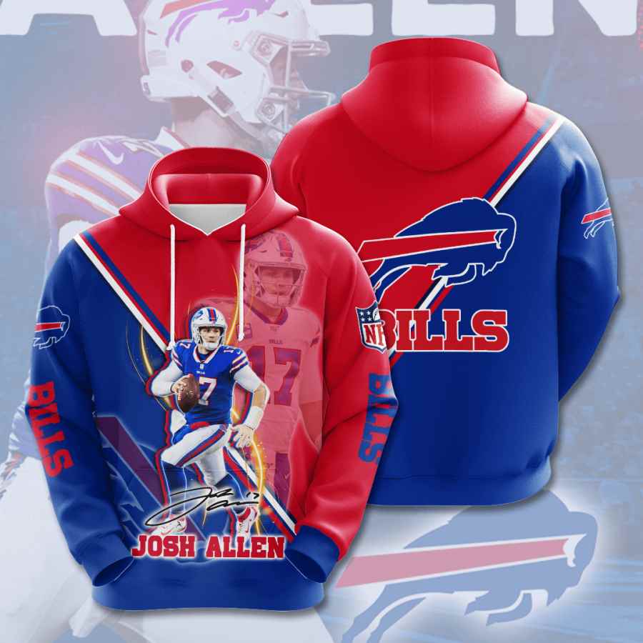 Sports American Football Nfl Buffalo Bills Josh Allen Usa Hoodie 3D