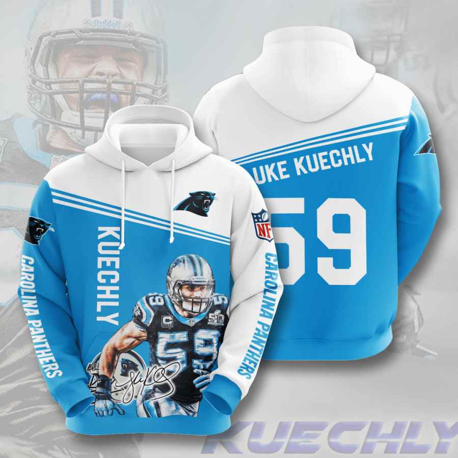 Sports American Football Nfl Carolina Panthers Luke Kuechly Usa Hoodie 3D