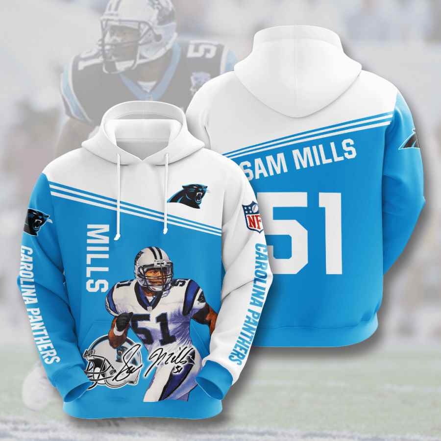 Sports American Football Nfl Carolina Panthers Sam Mills Usa Hoodie 3D