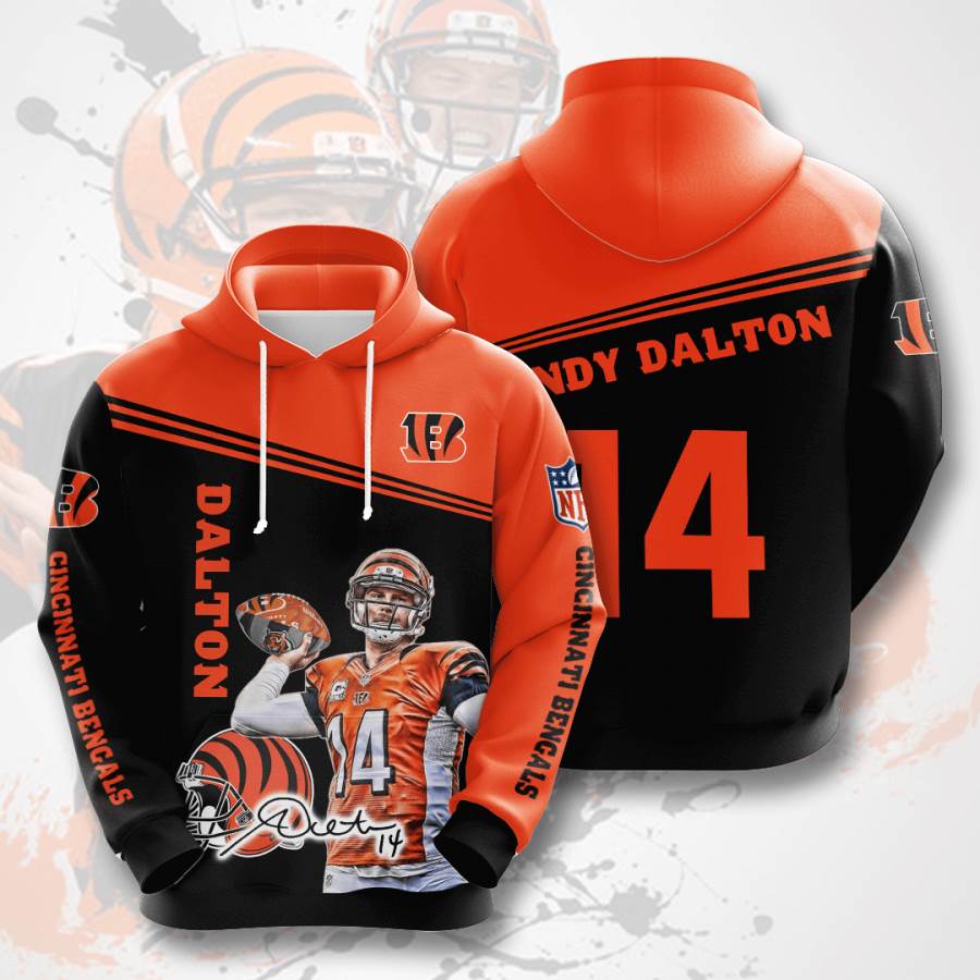 Sports American Football Nfl Cincinnati Bengals Andy Dalton Usa Hoodie 3D