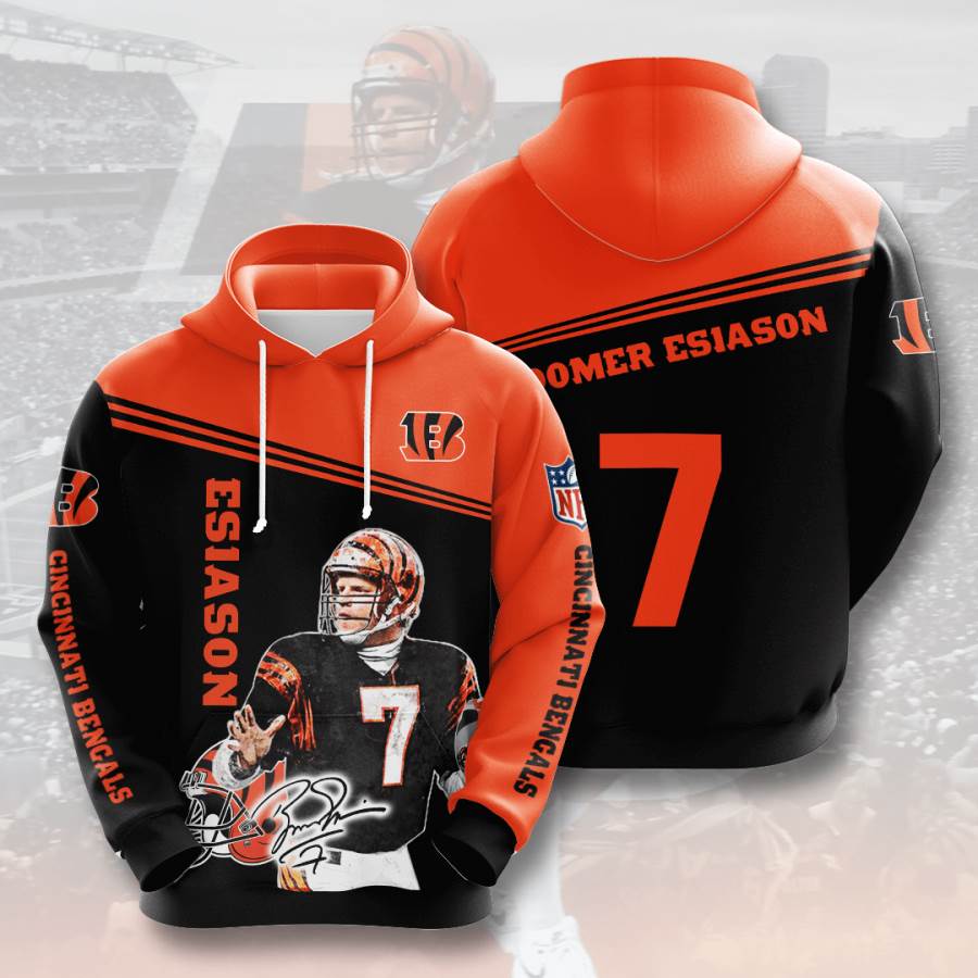 Sports American Football Nfl Cincinnati Bengals Boomer Esiason Usa Hoodie 3D
