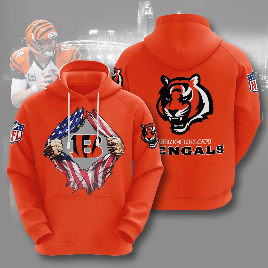Sports American Football Nfl Cincinnati Bengals Usa Hoodie 3D